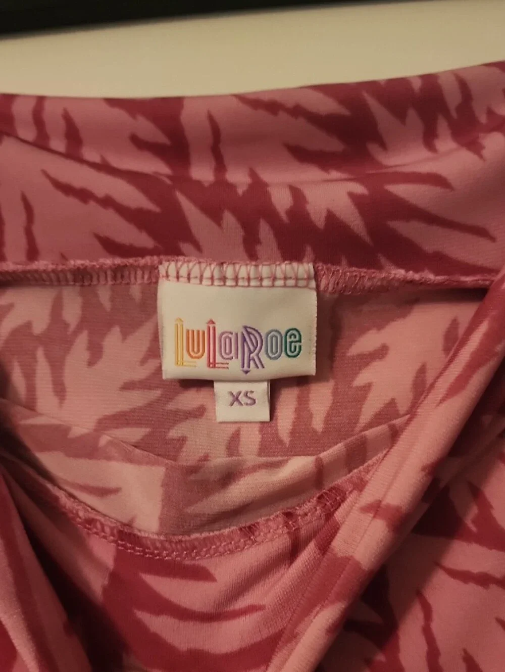 Lularoe Women's Pink Patterned A-Line Skirt